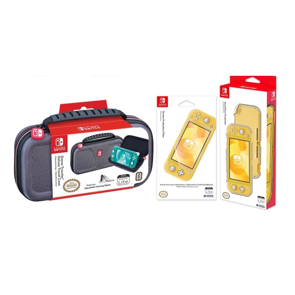 Nintendo Switch Lite 3Piece Accessory Starter Bundle / Set, HORI, R.D