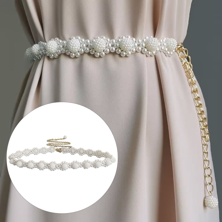 Yesbay Women Flower Waist Chain with Pearl Adjustable Length  display picture 1