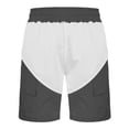 thumbnail image 5 of Mens Swim Trunks with Mesh Liner 9" Quick Dry Swim Shorts Bathing Suits for Men Swimwear Board Shorts wiht Pockets Dark Gray, 5 of 9