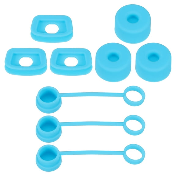Uxcell Silicone Spill Stopper Accessories for Straw Cup 2.0 40oz/ 30oz, Blue Set of 9