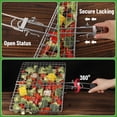 thumbnail image 3 of Ababeny Portable Grill Basket, BBQ Grilling Basket for Outdoor Grill with Removable Handle, Stainless Steel Camping Cooking Grill Accessories for Meat Chicken Fish Vegetable, 3 of 7
