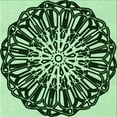 thumbnail image 1 of Ahgly Company Machine Washable Indoor Square Transitional Dark Forest Green Area Rugs, 8' Square, 1 of 7