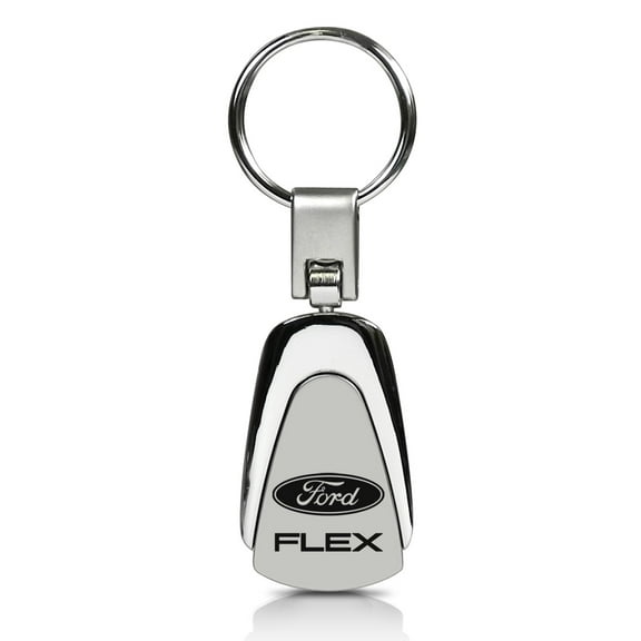 Ford Flex Chrome Metal Tear Drop Auto Key Chain