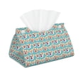 thumbnail image 2 of Lsque Cute Corgi Head Printed Long Tissue Box Cover Holder, Facial Paper Organizer Dispenser,Triangle with Bottom Belt, PVC Leather Decorative Organizer, 2 of 9