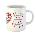 thumbnail image 3 of Ambesonne Grandma Ceramic Gift Mug, Love Lettering Grandmother, 11 oz, Ruby Evergreen Black, 3 of 4