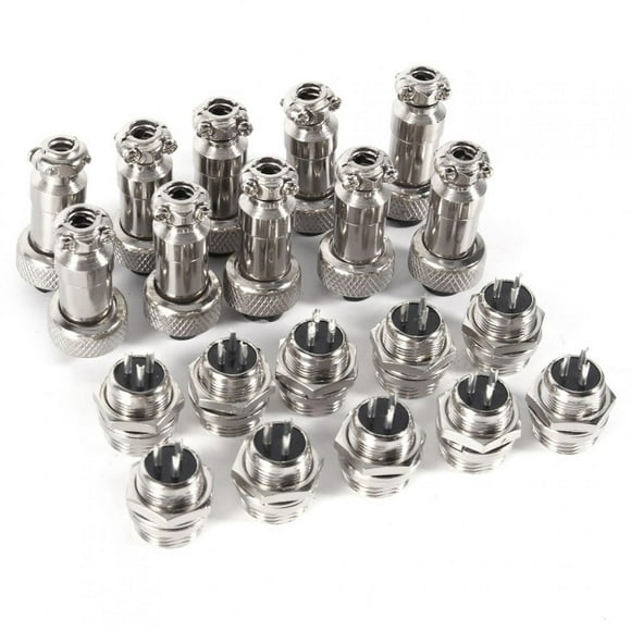 Panel Metal Wire Connector, Professional 10 Set GX12 3 Pin Metal Socket Connector Compact Firm For Mechnical Equipment For Technician