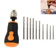 thumbnail image 3 of Micro Mini Portable Small Hand Drill + 10pcs Drill Bits Set Tool 0.8-3.0mm, 3 of 6