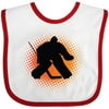 Inktastic Ice Hockey Goalie Sports Baby Bib Silhouette Team Member Position Gift