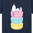 thumbnail image 3 of Peanuts - Snoopy Stacked Macarons - Youth Short Sleeve Tee, 3 of 6