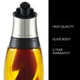 thumbnail image 5 of Cole & Mason Mason Duo Oil & Vinegar Dispenser Bottle with Lid and Pour Spouts, Durable Cruet Set, Stainless Steel & Glass, 5 of 7