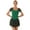 Dark Green, variant on Women Nylon Ballet Dance Skirted Leotard Dress Gymnastics Bodysuits Ballerina Training Outfit Burgundy M