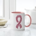thumbnail image 4 of CafePress - Pink Ribbon Jewel Collage - 11 oz Ceramic Mug - Novelty Coffee Tea Cup, 4 of 4