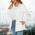 thumbnail image 4 of Ailaofu Women's Long Raincoat with Hood Outdoor Lightweight Windbreaker Rain Jacket Waterproof, 4 of 7
