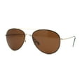 thumbnail image 2 of Boys Tear Drop Officer Style Metal Rim Fashion Sunglasses Gold Brown, 2 of 4