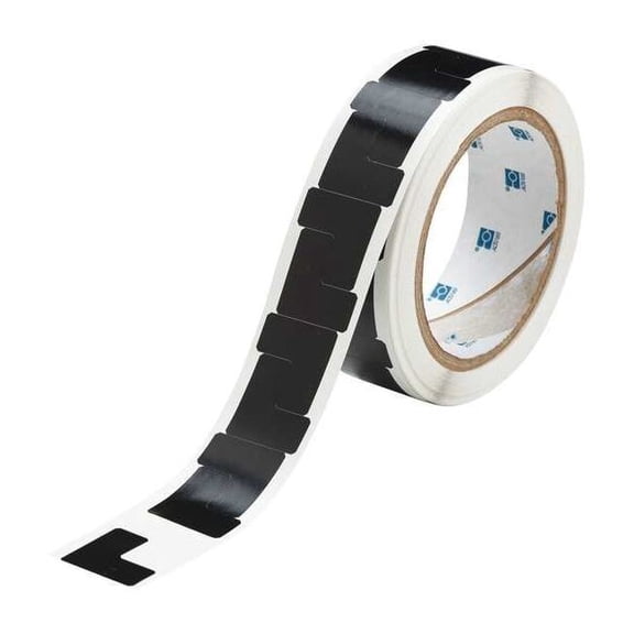 Brady Floor Tape,Black,1 inx1 in,L,PK750 121417