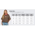 thumbnail image 4 of Cueply Tops for Women Summer Short Sleeve T Shirts Striped Design Fashion Crewneck Casual Loose Basic Tee Shirts, 4 of 9