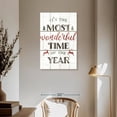 thumbnail image 3 of Elephant Stock Christmas Wonderful Time Wall Art - Vertical Multi Panel Canvas - Living Room Wall Decor - Holiday Multi Panel - White And Brown Decor By Wild Apple Portfolio - 36" x 57", 3 of 8