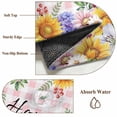 thumbnail image 6 of Spring Wildflowers Round Area Rug 3Ft Washable Small Circle Rugs for Kitchen Entryway, Watercolor Floral Butterflies Pink Plaid Non-Slip Carpet Floor Mats Indoor Outdoor Carpet Runner Home Decor, 6 of 8