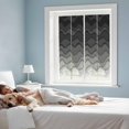 thumbnail image 3 of Black Ombre Stripes Window Privacy Film, Modern Abstract Sea Waves Spray Art Static Cling UV Sun Blocking Heat Control Window Tint, Non-Adhesive One Way Windows Privacy Cover 17.7''x39.3'', 3 of 7