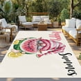 thumbnail image 3 of Fsddascl Cute Gnomes Outdoor Rug for Patio/Deck/Porch, Non-Slip Large Area Rug 5 x 8 Ft, Red Watermelon Summer Country Rustic Retro Indoor Outdoor Rugs Washable Area Rugs, Camping Rug Carpet, 3 of 5