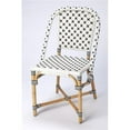 thumbnail image 1 of Butler 5398295 Tenor Rattan Dining Chair, White & Black - 21 x 22 x 35.50 in., 1 of 11