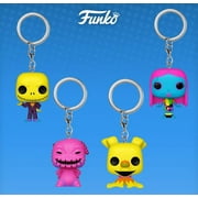 Funko Pop! Keychain: The Nightmare Before Christmas Blacklight 4pk (Jack/Oogie/Sally/Zero) - Plastic Vinyl