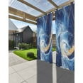 thumbnail image 3 of nqOlkjepod Outdoor Curtains for Patio Waterproof, Blue Gold Ocean Outdoor Privacy Panels Grommet, Summer Modern Coastal Wave Blackout Outside Curtains for Porch/Cabana/Pergola 54"x95", 1 Panel, 3 of 8