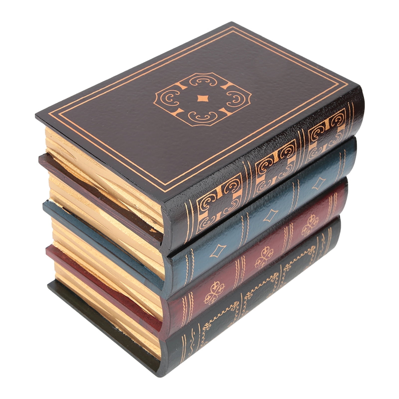 Decorative Book Boxes Small Book Storage Box Wooden European Vintage Decorative Fake Book Box for Storage Stash Decoration Ornaments Photo Props Jewelry Keepsake Home Collection Organizer Gifts