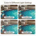 thumbnail image 7 of ODIKA 5'x7' Washable Area Rug Non-Slip, Low Pile, Stain Resistant Coral Ocean Design with Octopus Sea Life Motif Fish and Turtle Scene for Guest Room, Lounge, Apartment, 7 of 7