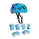 thumbnail image 5 of Casco de bicicleta para niños Casco de patinaje Cómodo con muñequeras y rodilleras Morado azul, 5 of 9