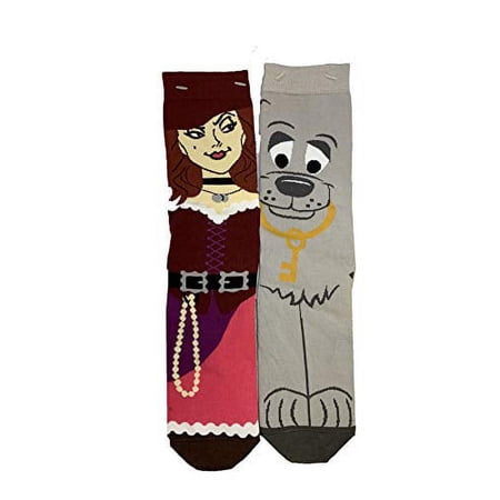 Disney Pirates of the Caribbean Redd and Dog Mismatched Socks