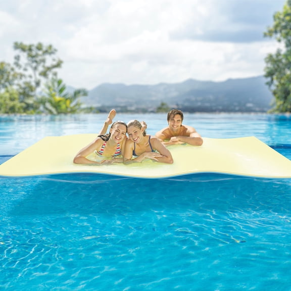 HOMCOM Comfort Foam Swimming Pool Float Pad, Water Mat for Lakes ...