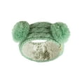 thumbnail image 4 of C.C Children's Kids' Double Pom Cable Knit Fuzzy Lined Ear Warmer Headband, Mint, 4 of 4