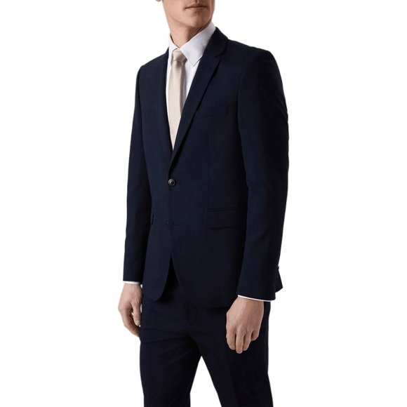 Burton Veste de Costume Ajustée à Simple Boutonnage pour Hommes