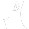 thumbnail image 3 of Personalized ABC Initials Letters Monogram Alphabet Geometric Round Flat Disc Stud Earrings for Women .925 Sterling Silver 15MM Diameter Customizable, 3 of 5