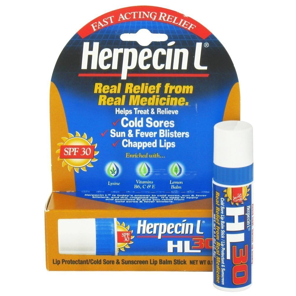 Herpecin L LIP BALM STICK SPF 30 Protectant Sunscreen cold sore .10oz