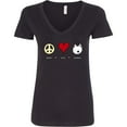 thumbnail image 3 of Inktastic Peace Love Westies Women's V-Neck T-Shirt, 3 of 5