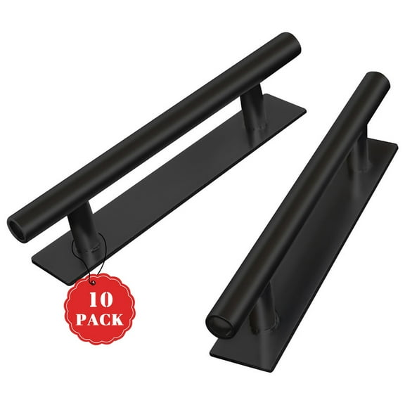 Mosawomo 10Pcs Black-Plastic Door Handles ABS Non-Drilling Sliding Pulls Suitable for Bedside Tables Sliding Doors and Cabinet Furniture.