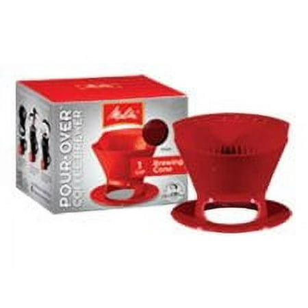 Melitta Red Pour-Over Filter Cone Coffeemaker