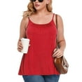 FITVALEN Women's Camisole with Built in Bra Plus Size Casual Loose Tank Tops Sleeveless Shirts