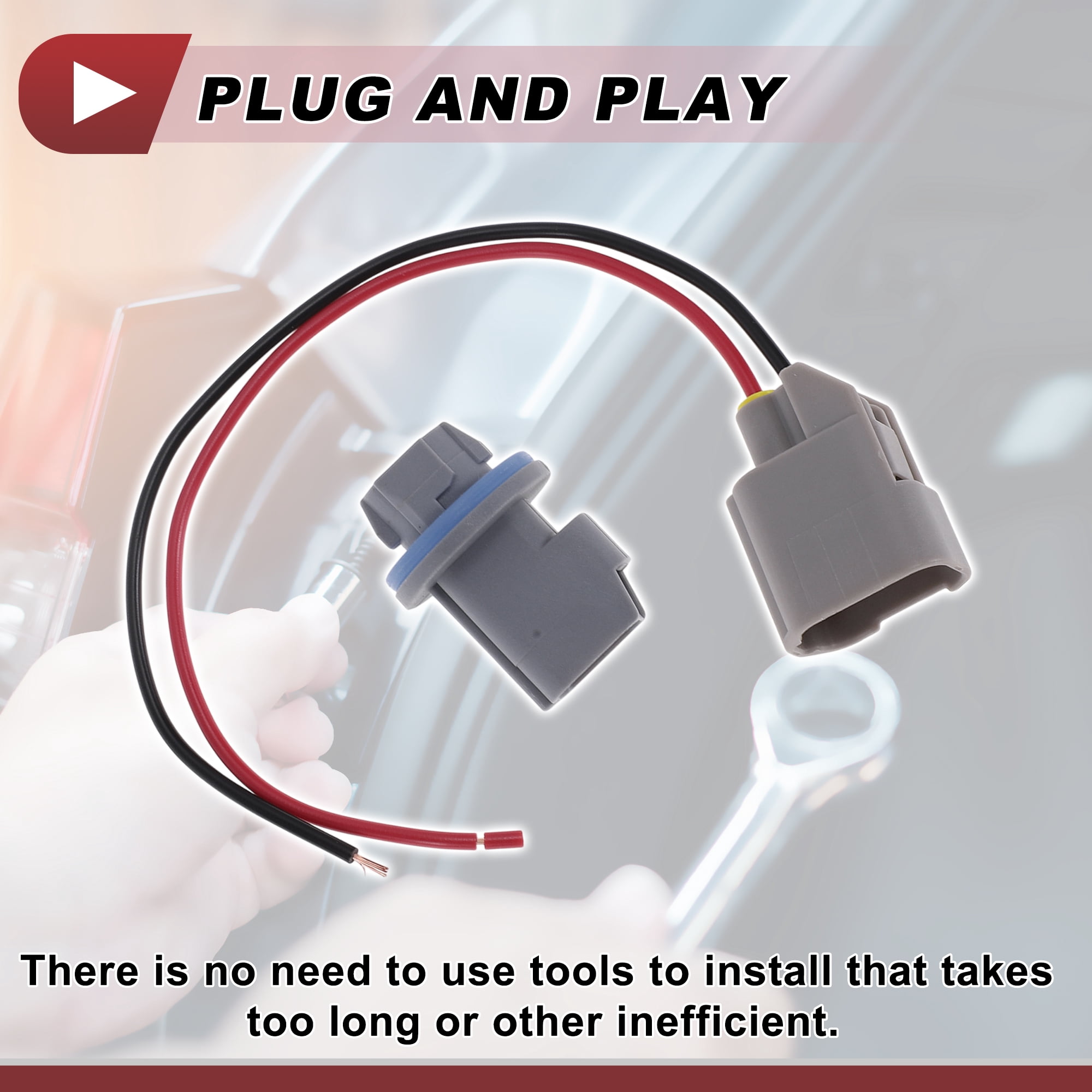 Unique Bargains License Plate Light Socket Wiring for Ford F-150 2001-2014