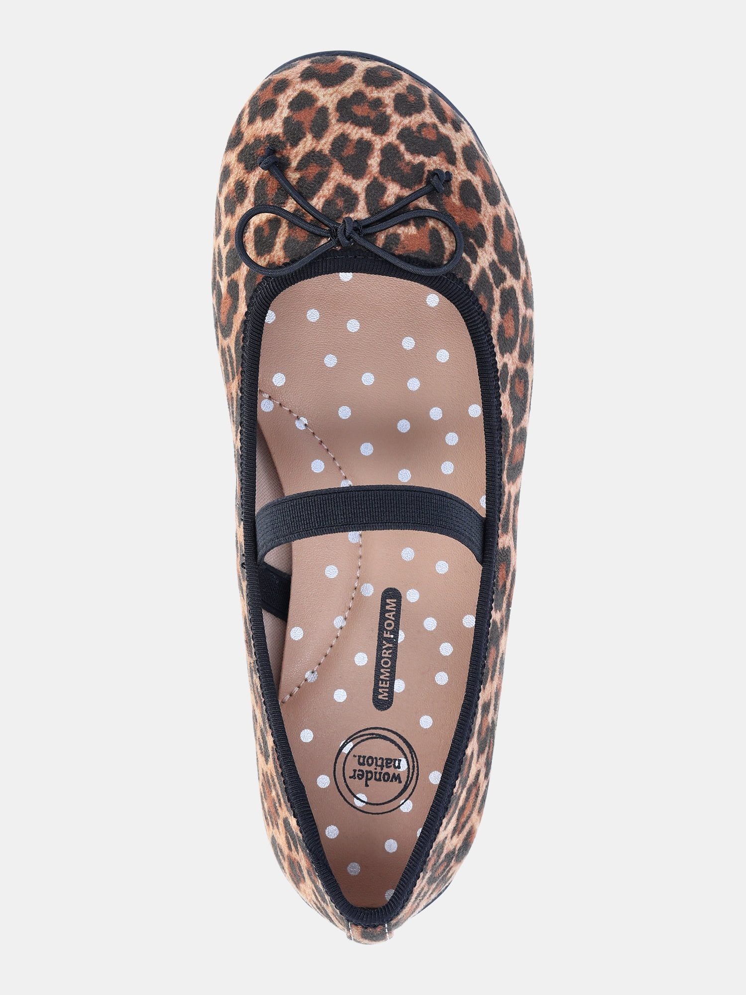 Wonder Nation Girls Bow Ballet Flats