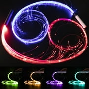 Degree Swivel LED Fiber Optic Whip 7 Colors 4 Modes 22 Light Effects For Dance Party Rave Carnival Flow Art Toy 6ft Long Handle