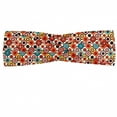 thumbnail image 1 of Psychedelic Headband, Vintage Style Colorful Nested Circles Psychedelic Bubbles Pattern Artwork, Elastic and Soft Women's Bandana for Sports and Everyday Use, Grey Red Coconut, by Ambesonne, 1 of 3