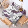 thumbnail image 2 of Purple Leaf Pattern Square Tablecloth,Waterproof Square Table Cover,Wipeable Spillproof Washable Table Cover for Home Kitchen Party Decor 42"X42"(107x107cm), 2 of 6