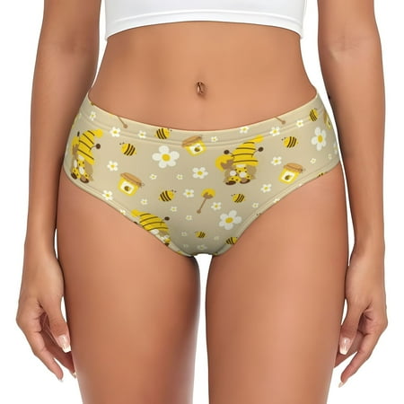 Womens Underwear - Cute Bee Gnomes No Show Seamless Underwear for Women  Soft Comfort Stretch Women s Panties  Hipster Ladies Panties Bikini Underwear Briefs