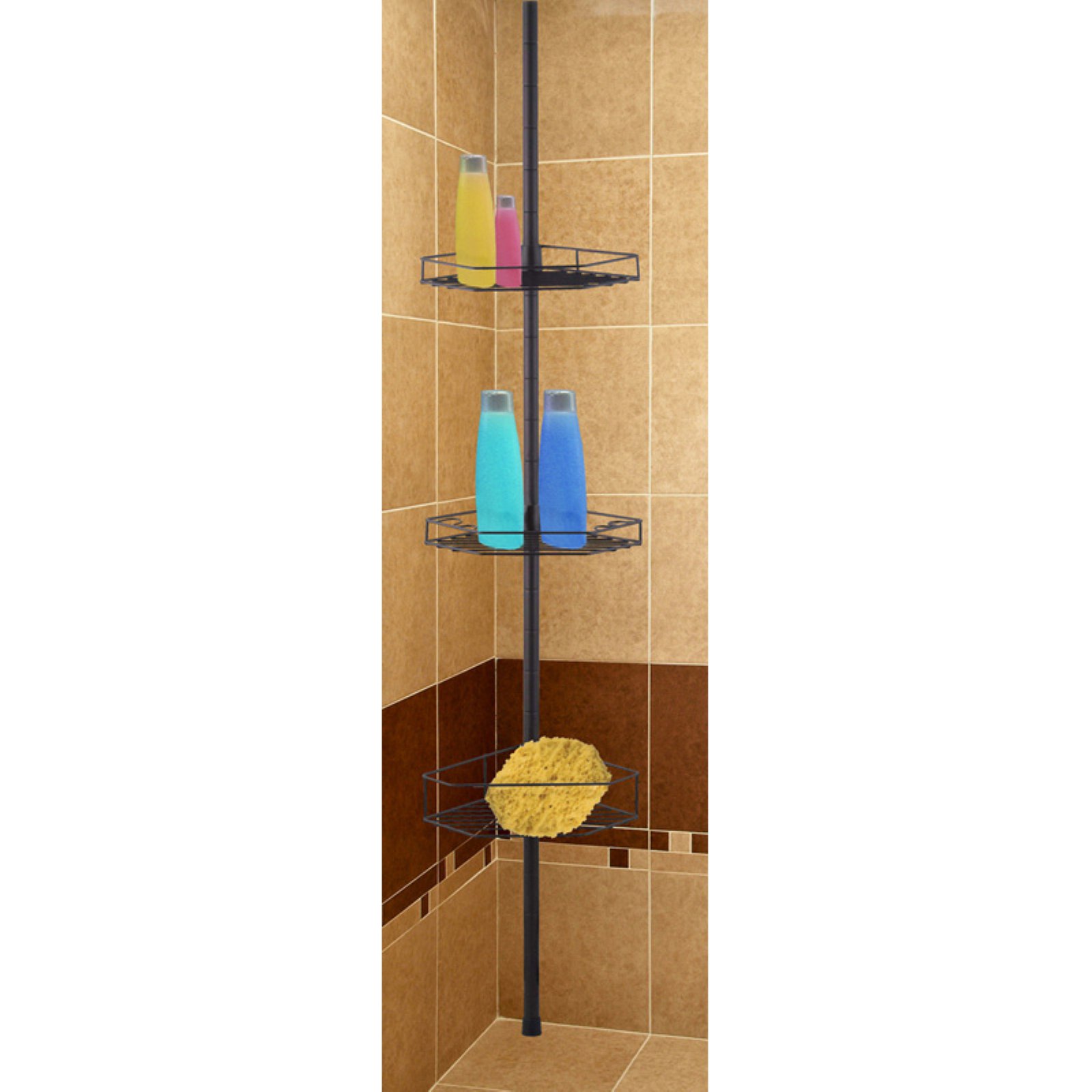 Home Basics 3Tier Tension Rod Shower Caddy
