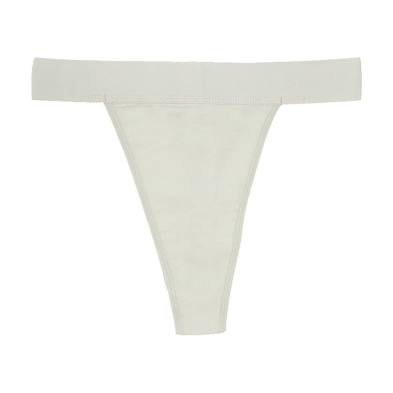 LEEy-world Panties for Women Women's Classic Cotton Lace Trim Thong,AG