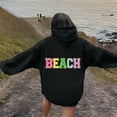 thumbnail image 3 of SIYUDAN Hoodies for Women Long Sleeve Hoodie Lightweight Pullover for Women Oversized Sweatshirt for WomenKhaki Plain Sweatshirt Fall Fashion Streetwear Clothes, 3 of 6