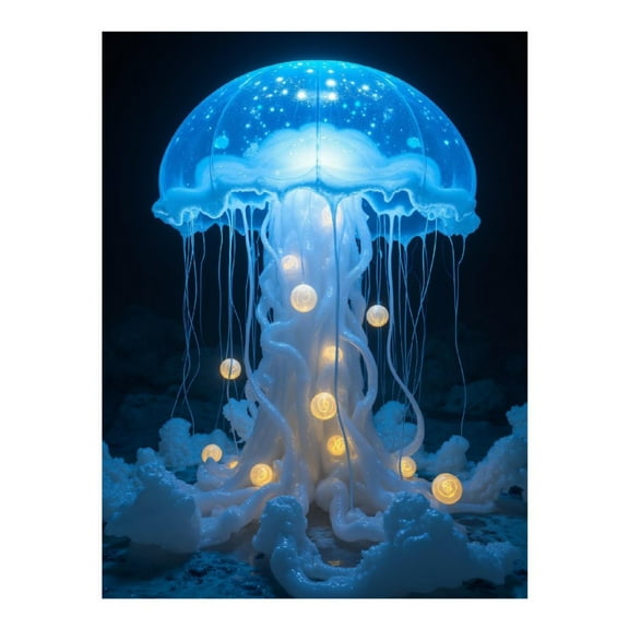 Diamond Art Kit for Adults, Luminescent Oceanic Artistry Diamond Painting for Adults Beginners, DIY Diamond Art Painting Kits, 5D Diamond Painting Crafts for Home Decor 12x16 Frameless